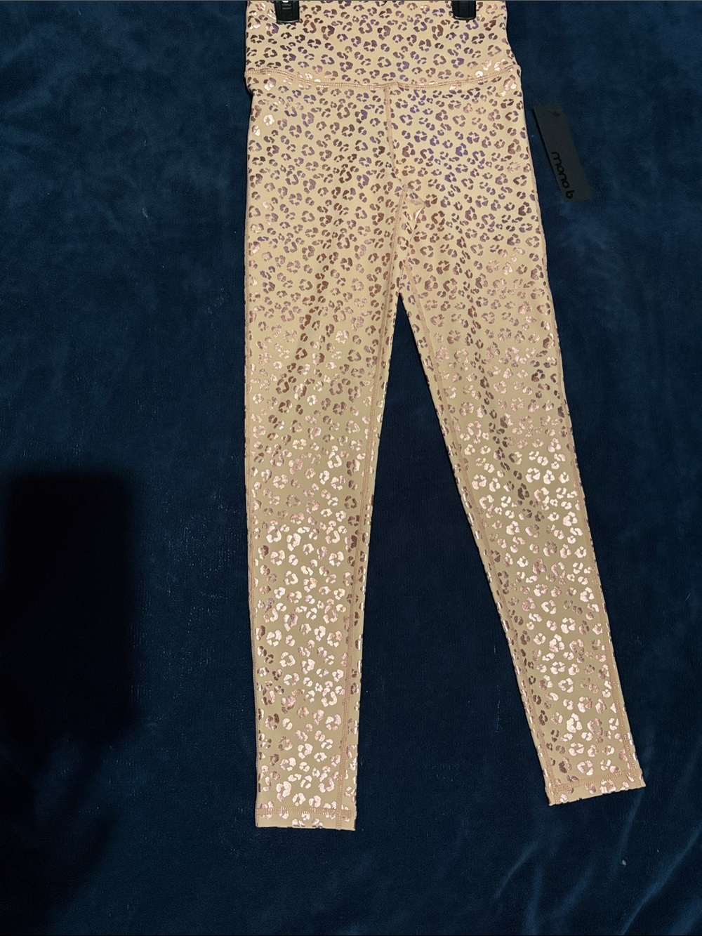High-Waist Rose Gold and Pink Leopard Print Women’s Leggings